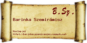 Barinka Szemirámisz névjegykártya